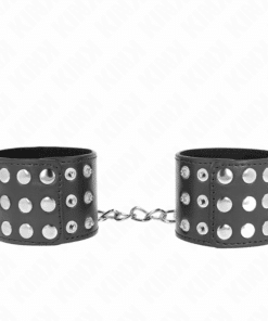 KINK - MUÑEQUERAS CON CIERRE A PRESIÓN AJUSTABLE NEGRO 19-24 CM X 5.5 CM