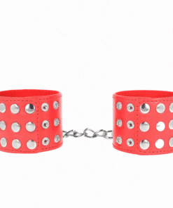 KINK - MUÑEQUERAS CON CIERRE A PRESIÓN AJUSTABLE ROJO 19-24 CM X 5.5 CM