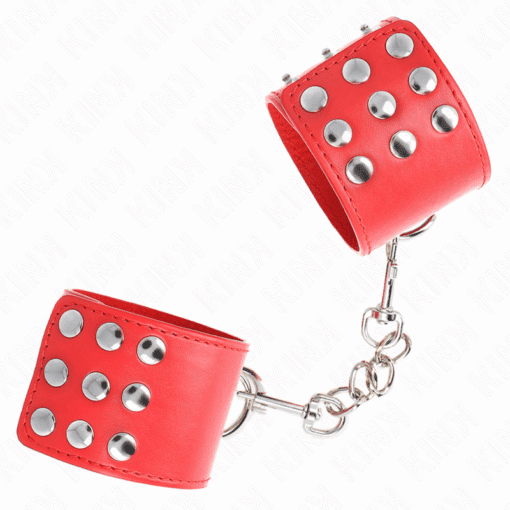 KINK - MUÑEQUERAS CON CIERRE A PRESIÓN AJUSTABLE ROJO 19-24 CM X 5.5 CM - Imagen 2