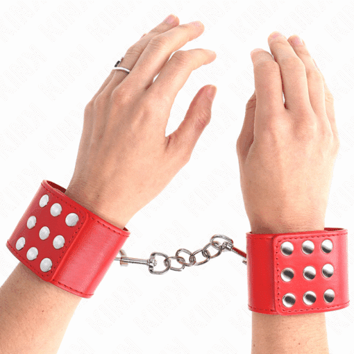 KINK - MUÑEQUERAS CON CIERRE A PRESIÓN AJUSTABLE ROJO 19-24 CM X 5.5 CM - Imagen 4