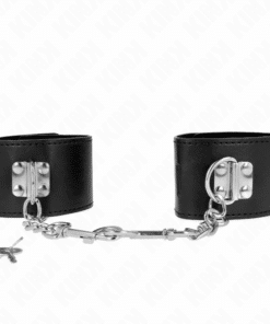 KINK - MUÑEQUERAS CON CIERRE CANDADO NEGRO AJUSTABLE 16-23 CM X 5.5 CM
