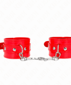KINK - MUÑEQUERAS CON TACHUELAS ROJO AJUSTABLE 23-33 CM