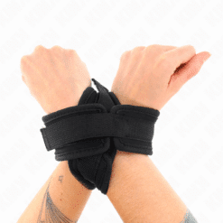 KINK - MUÑEQUERAS CRUZADA NEGRO 34 X 5.5 CM - piKanteo | Despierta tu lado más piKante