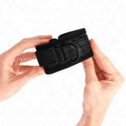 KINK - MUÑEQUERAS DE ENCAJE Y NEOPRENO AJUSTABLE NEGRO 20-29 CM X 5 CM - piKanteo | Despierta tu lado más piKante