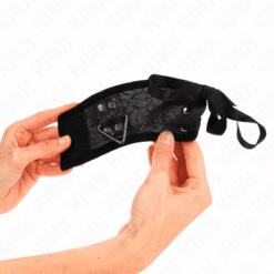 KINK - MUÑEQUERAS DISEÑO ESCÁNDALO NEGRO DETALLE LAZO 24.5 CM X 6.5 CM - piKanteo | Despierta tu lado más piKante