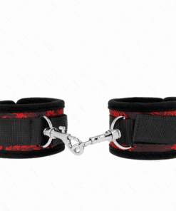KINK - MUÑEQUERAS DISEÑO ESCÁNDALO ROJO-NEGRO