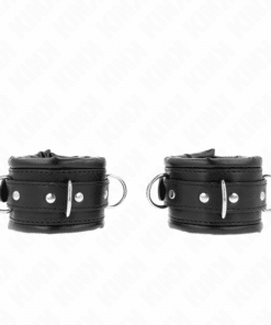 KINK - MUÑEQUERAS ESTILO HEAVY FORRO NEGRO AJUSTABLE 20-30 CM X 6 CM