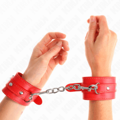 KINK - MUÑEQUERAS FINAS ROJO AJUSTABLE 21-33 CM - piKanteo | Despierta tu lado más piKante