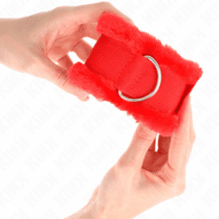 KINK - MUÑEQUERAS FORRADA ROJO AJUSTABLE 17-31 CM X 7 CM - piKanteo | Despierta tu lado más piKante