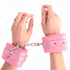 KINK - MUÑEQUERAS FORRADAS PREMIUM ROSA CON CORREA ROSA AJUSTABLE 17-29 CM X 6 CM - piKanteo | Despierta tu lado más piKante