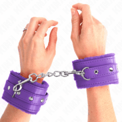 KINK - MUÑEQUERAS FORRADAS PREMIUM VIOLETA CON CORREA VIOLETA AJUSTABLE 17-29 CM X 6 CM - piKanteo | Despierta tu lado más piKante