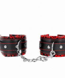 KINK - MUÑEQUERAS FORRADAS ROJO / NEGRO AJUSTABLE 17-29 CM X 6 CM