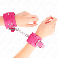 KINK - MUÑEQUERAS FUCSIA CON DETALLES EN FUCSIA AJUSTABLE 20-28 CM X 5.5 CM - piKanteo | Despierta tu lado más piKante