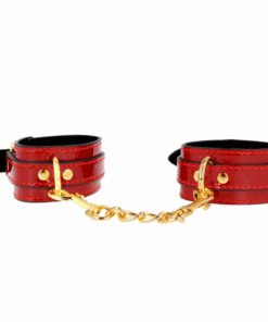KINK - MUÑEQUERAS JOANNA ANGEL ROJO AJUSTABLE CON CADENA DORADO 16.5-26 CM X 4 CM