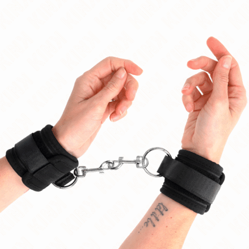 KINK - MUÑEQUERAS NEGRO AJUSTABLE 18-35 CM X 6 CM - Imagen 4