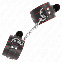 Alternative view of KINK - MUÑEQUERAS NEGRO CON DETALLES EN ROJO AJUSTABLE 20-28 CM X 5.5 CM