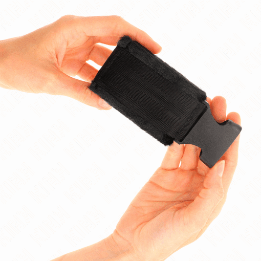 KINK - MUÑEQUERAS NYLON NEGRO MODELO 1 AJUSTABLE 25-35 CM X 6 CM - Imagen 3