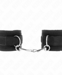 KINK - MUÑEQUERAS NYLON NEGRO MODELO 2 AJUSTABLE 18-35 CM X 6 CM