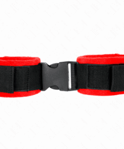 KINK - MUÑEQUERAS NYLON ROJO-NEGRO MODELO 1 AJUSTABLE 25-35 CM X 6 CM