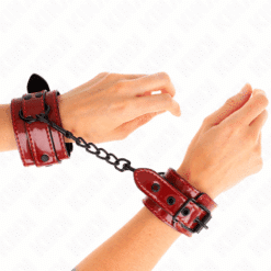 KINK - MUÑEQUERAS ROJO OSCURO 23 X 5 CM - piKanteo | Despierta tu lado más piKante