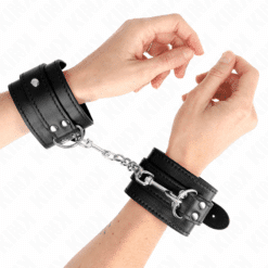 KINK - MUÑEQUERAS SENCILLAS NEGRO AJUSTABLE 20-23 CM X 5.5 CM - piKanteo | Despierta tu lado más piKante