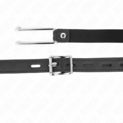 KINK - MORDAZA GANCHO DE METAL 11.5 CM CON CORREA DE POLIPIEL AJUSTABLE 39-58 CM X 2 CM - piKanteo | Despierta tu lado más piKante