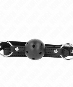 KINK - MORDAZA DE BOLA 4.5 CM NEGRA DURA HUECA MODELO 1 63.5 X 2 CM