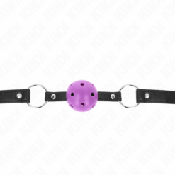 KINK - MORDAZA DE BOLA 4.5 CM MORADO DURA HUECA 63.5 X 2 CM - piKanteo | Despierta tu lado más piKante