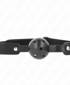 KINK - MORDAZA DE BOLA 4.5 CM TRANSPIRABLE NEGRO 65 x 2.5 CM