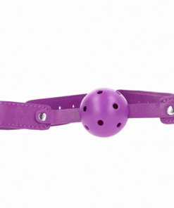 KINK - MORDAZA DE BOLA 4.5 CM TRANSPIRABLE MORADO 65 x 2.5 CM