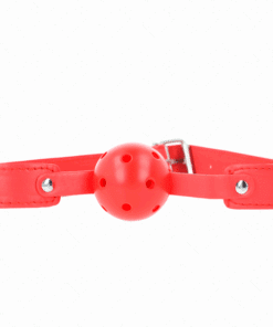KINK - MORDAZA DE BOLA 4.5 CM TRANSPIRABLE ROJO 65 x 2.5 CM