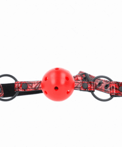 KINK - MORDAZA DE BOLA 4.5 CM CON PATRÓN DE DIAMANTE MODELO 1 64.5 CM AJUSTABLE 42- 60 CM