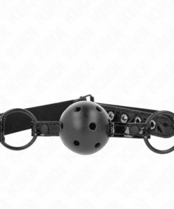 KINK - MORDAZA DE BOLA 4.5 CM CON PATRÓN DE DIAMANTE MODELO 3 64.5 CM AJUSTABLE 42- 60 CM