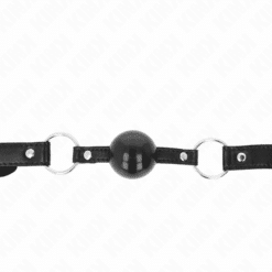 KINK - MORDAZA DE BOLA 4 CM TPE NEGRO 60 x 2 CM - piKanteo | Despierta tu lado más piKante
