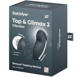 SATISFYER - TAP & CLIMAX 2 VIBRADOR & ESTIMULADOR GRIS - piKanteo | Despierta tu lado más piKante