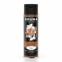 BRUMA - ACEITE DE MASAJE PREMIUM EFECTO CALOR SABOR TARTA AMERICANA 3 EN 1 - 100 ML