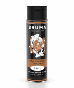 BRUMA - ACEITE DE MASAJE PREMIUM EFECTO CALOR SABOR TARTA AMERICANA 3 EN 1 - 100 ML