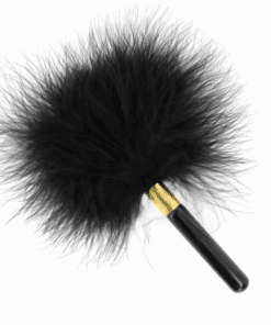KINK - PLUMAS PARA COSQUILLAS METAL DORADO NEGRA 18 CM