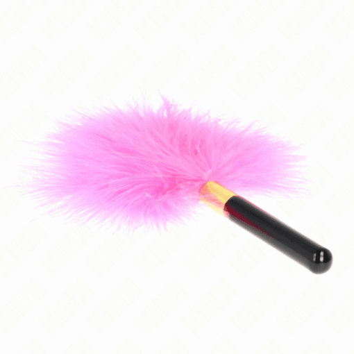 KINK - PLUMAS PARA COSQUILLAS METAL DORADO FUCSIA 18 CM - Imagen 2