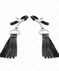 KINK - PINZAS PARA PEZONES CON BORLAS DE POLIPIEL 6 CM