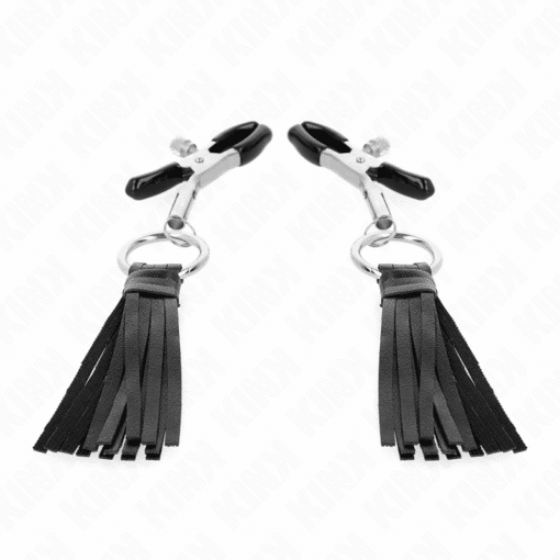 KINK - PINZAS PARA PEZONES CON BORLAS DE POLIPIEL 6 CM