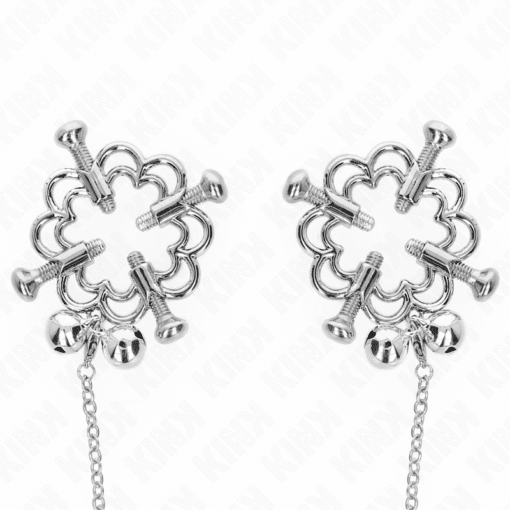 KINK - PINZAS PARA PEZONES FLOR METÁLICA CON CADENA - Imagen 2