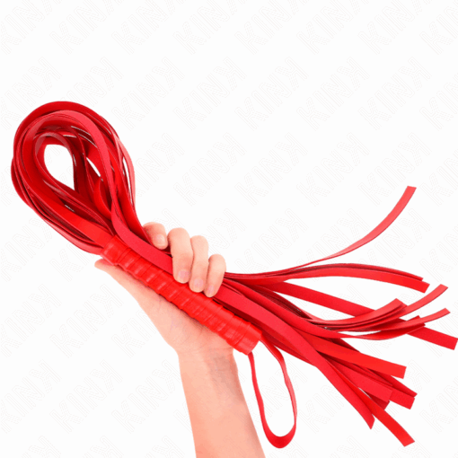 KINK - LÁTIGO DE COLA LARGA Y MANGO CORTO ROJO 70 CM - Imagen 3