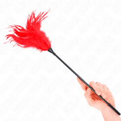 KINK - PLUMAS MÚLTIPLES PARA COSQUILLAS ROJO 45 CM - piKanteo | Despierta tu lado más piKante