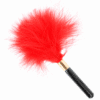 KINK - PLUMAS PARA COSQUILLAS METAL DORADO ROJO 18 CM