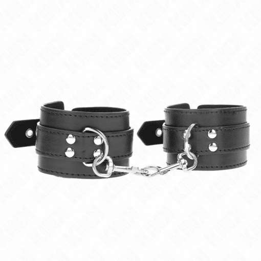 KINK - MUÑEQUERAS CON TACHUELAS NEGRO 35 X 6 CM