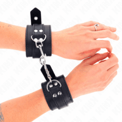 KINK - MUÑEQUERAS CON TACHUELAS NEGRO 35 X 6 CM - piKanteo | Despierta tu lado más piKante