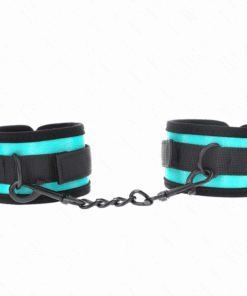 KINK - MUÑEQUERAS NEGRO-AZUL AJUSTABLE 18-32 CM X 5 CM