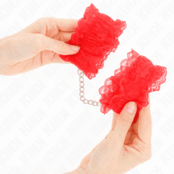 KINK - MUÑEQUERAS ELÁSTICAS DE ENCAJE ROJO - piKanteo | Despierta tu lado más piKante