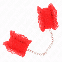 Alternative view of KINK - MUÑEQUERAS ELÁSTICAS DE ENCAJE ROJO